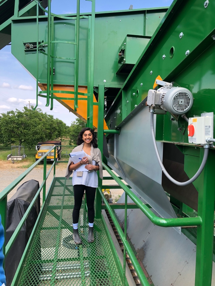 Francesca D'Cruz working on sustainable agriculture.