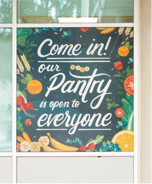 "Come in! Our Pantry is open to everyone."
