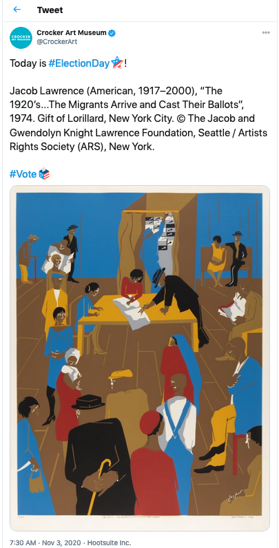 Tweet of voting art