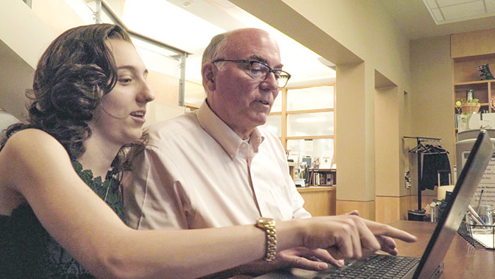 Autism-web Zoe Eiselt and her dad, Kurt Eiselt