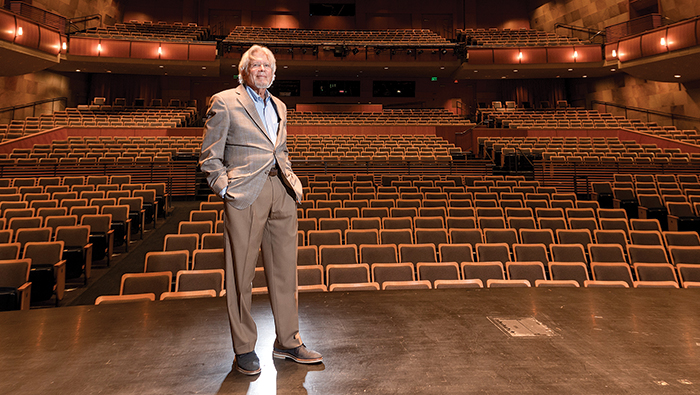 Don-Roth-Jackson-Hall-700x395 Mondavi Center Executive Director Don Roth stands onstage in Jackson Hall