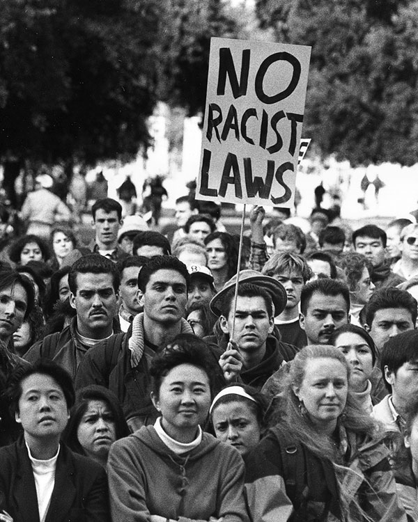 No-racist-laws-protest-uc-davis UC Davis protest from the 1990s