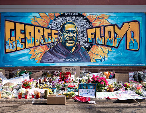 mural-credit-Lorie-Shaull George Floyd mural in Minneapolis