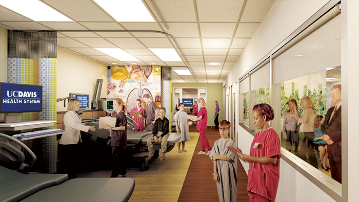 school Rendering of simulation labs at nursing school