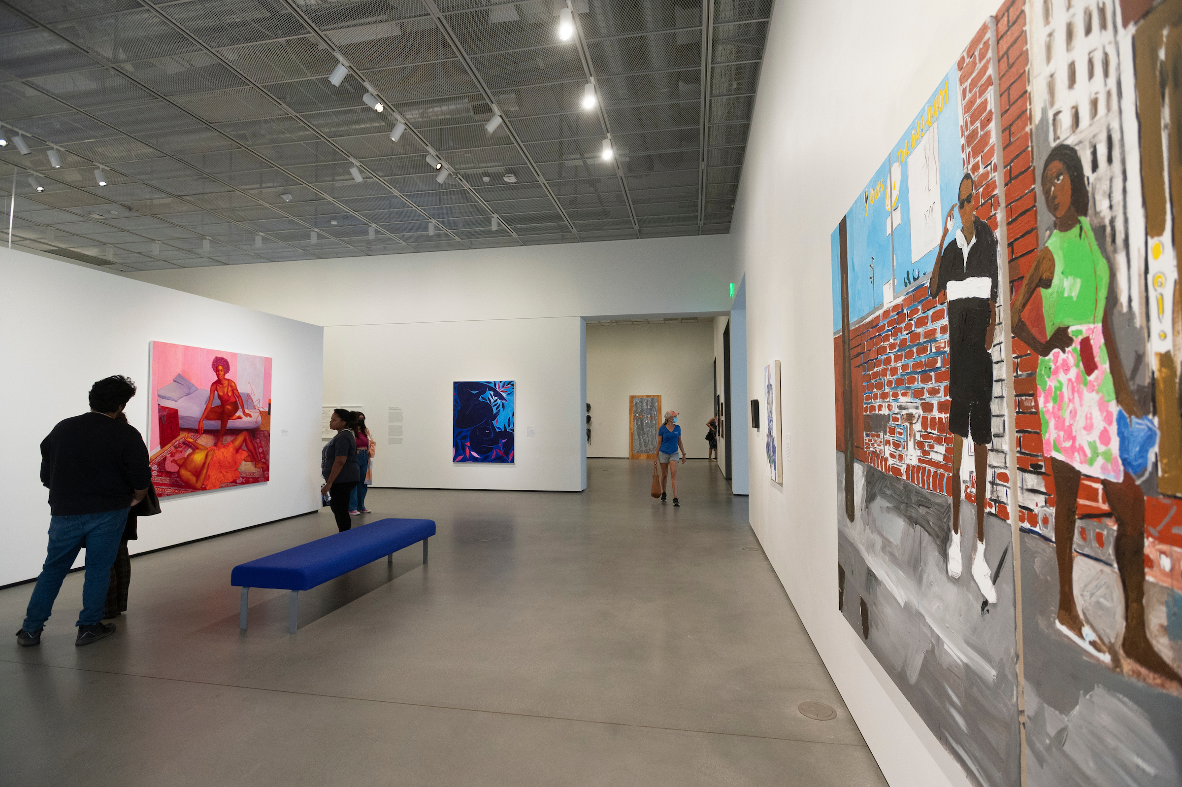 Museum patrons view art at the Manetti Shrem Museum of Art.