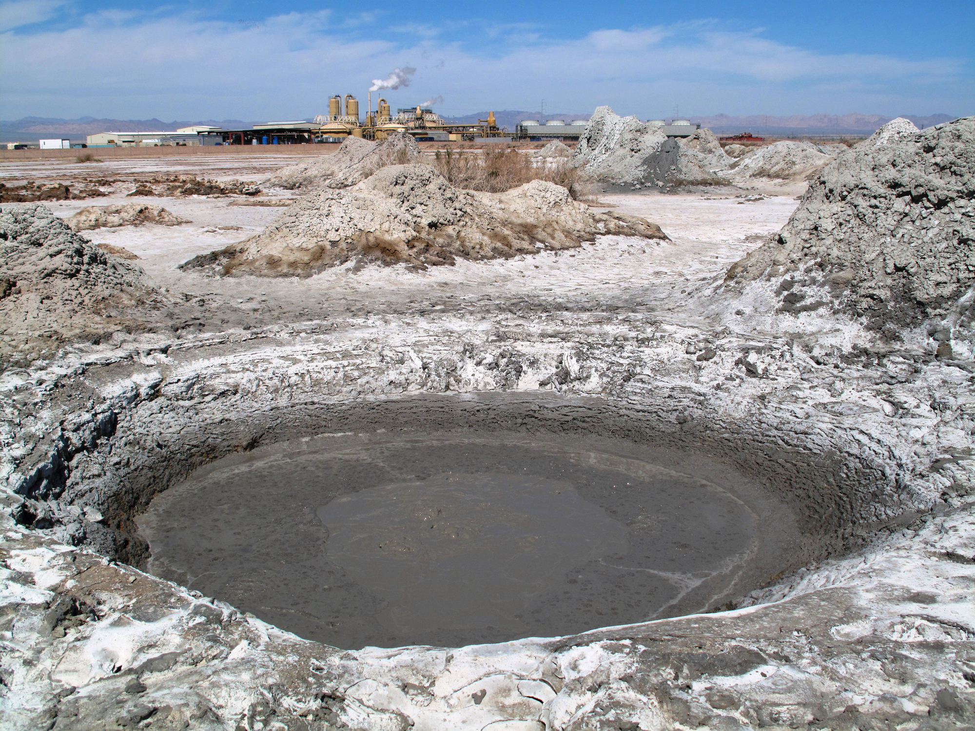 Salton Sea mud pots and geothermal mud volcaoes