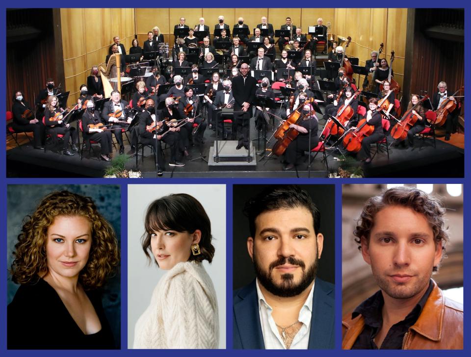 Collage of performers at UC Davis Mondavi event.