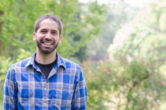 Man in plaid shirt