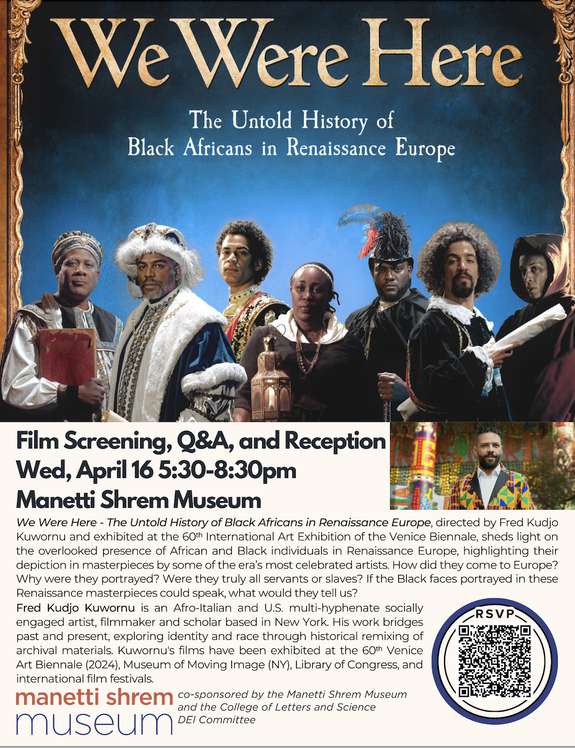 Flyer for We Were Here - The Untold History of Black Africans in Renaissance Europe screening (Courtesy)