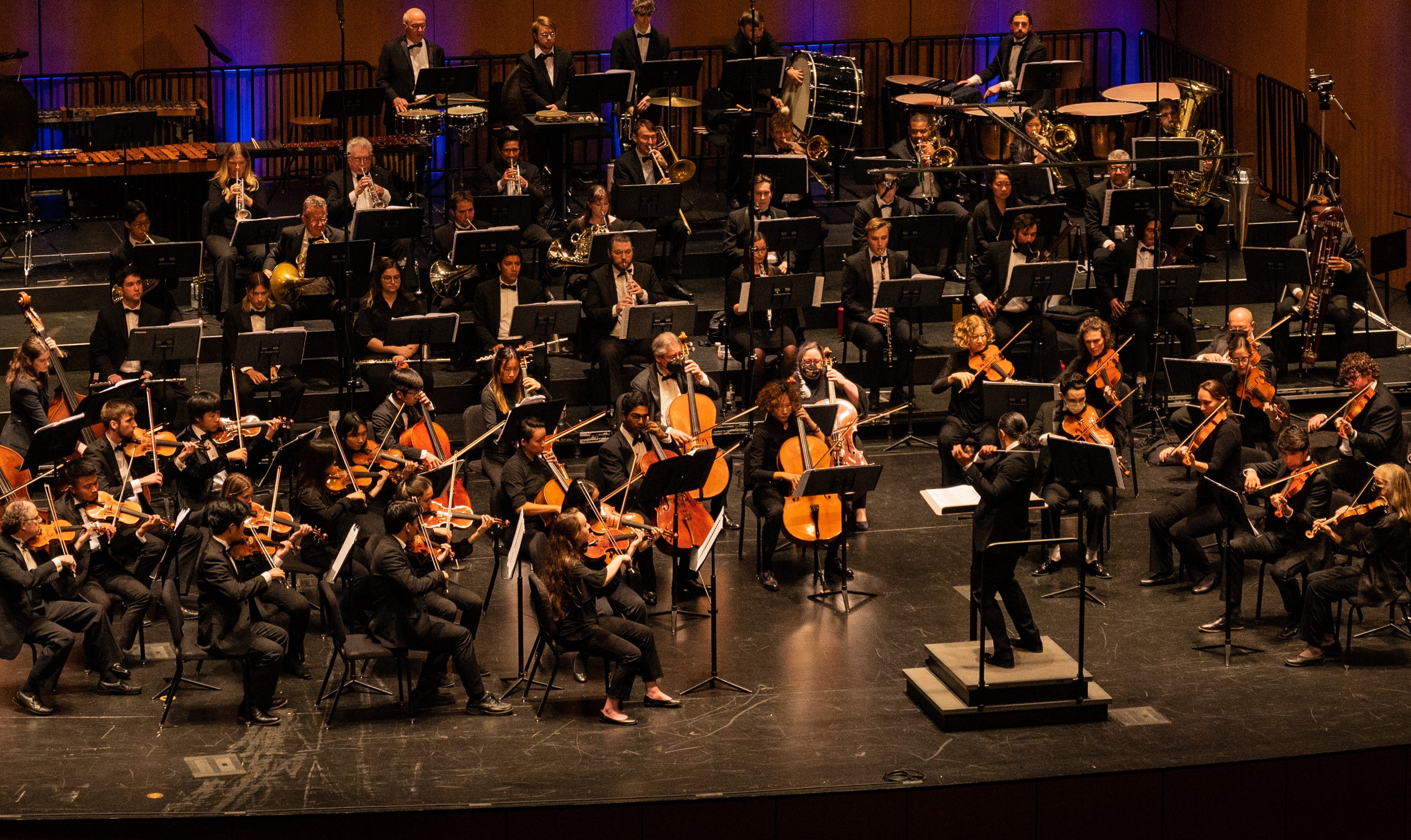 Orchestra on stage