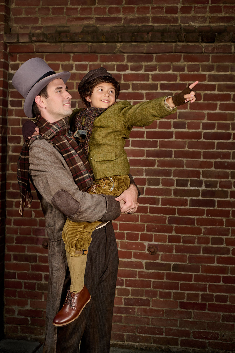 Scene on stage for a Christmas Carol