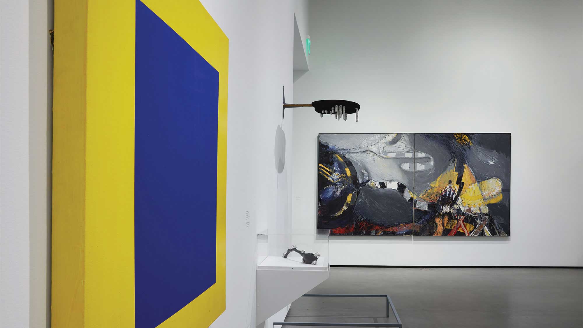 large artwork hanging in gallery