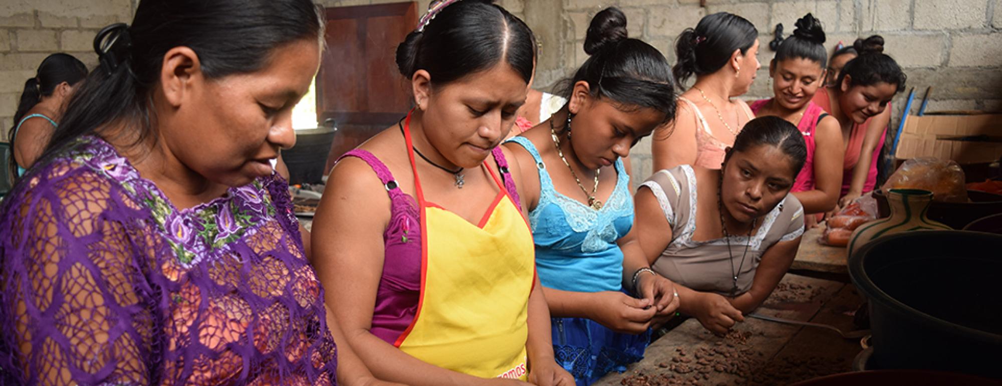 Chocolate makers in a row