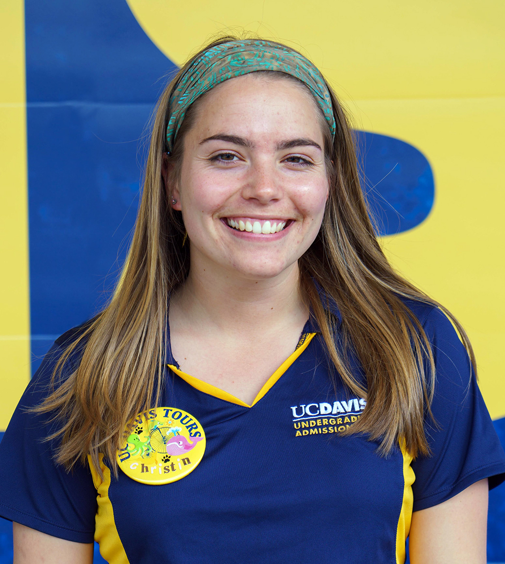 Photo portrait of UC Davis tour guide Christina Saunders