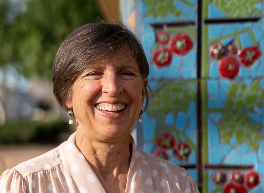 Pamela Ronald environmental headshot, UC Davis faculty