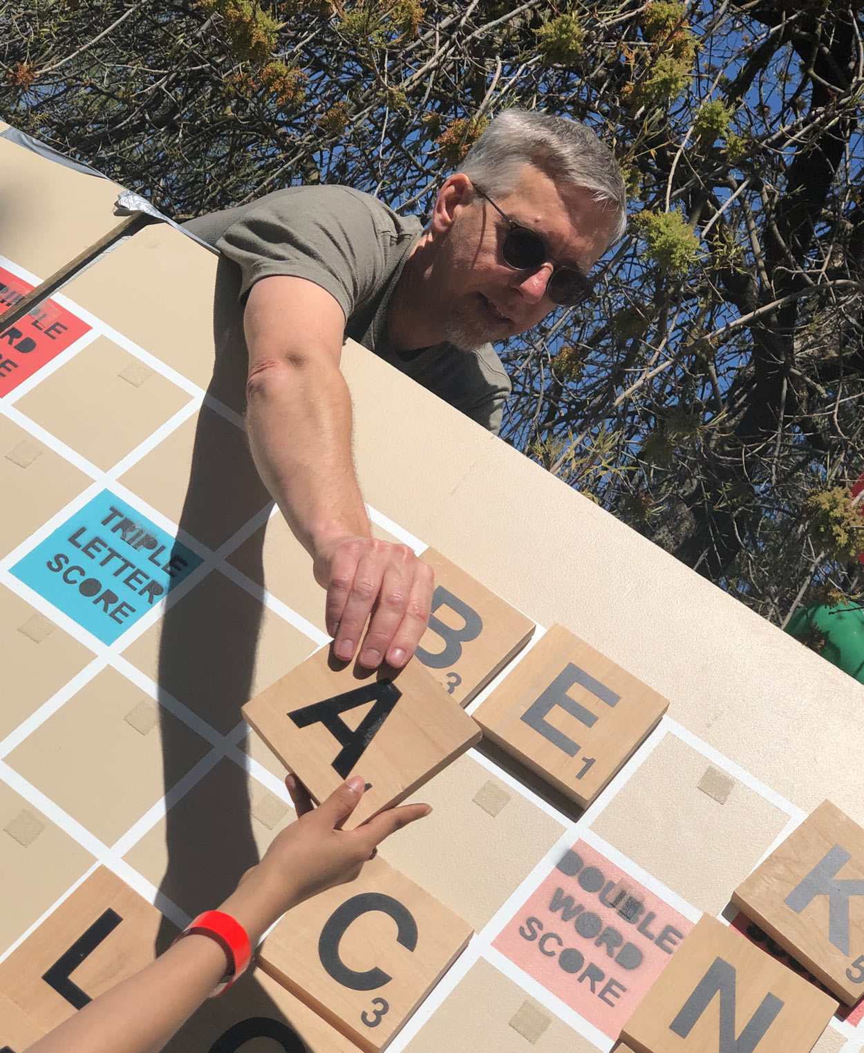 Picnic Day giant Scrabble board