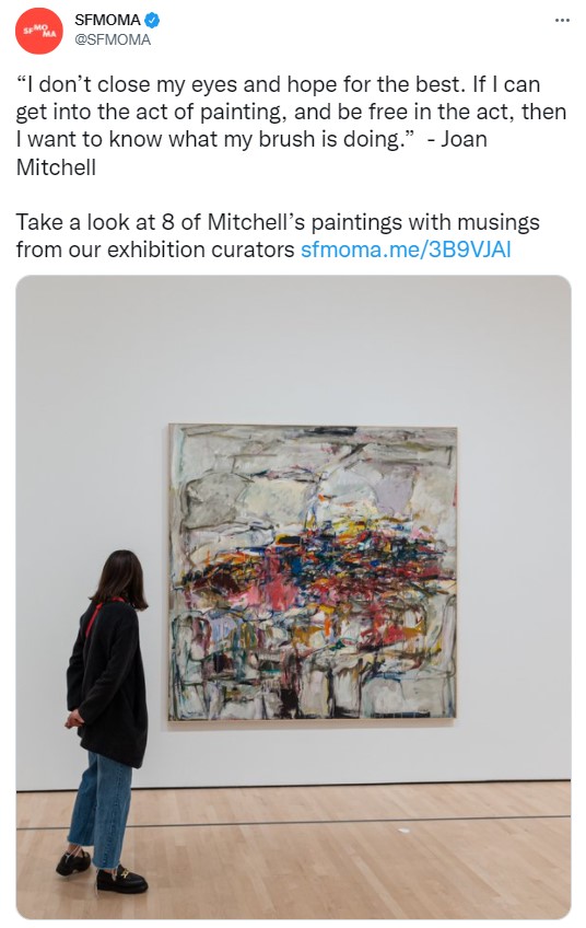 Tweet of artwork at SFMOMA