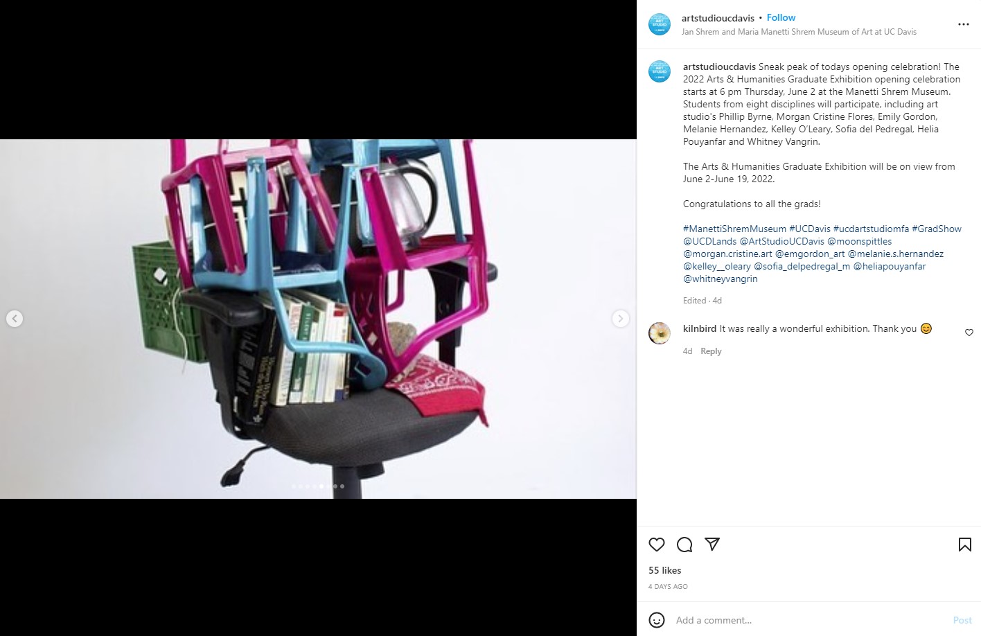 Social media item showing conceptual art