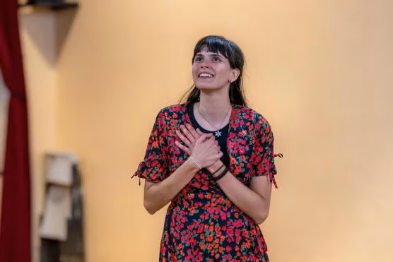 Woman on stage