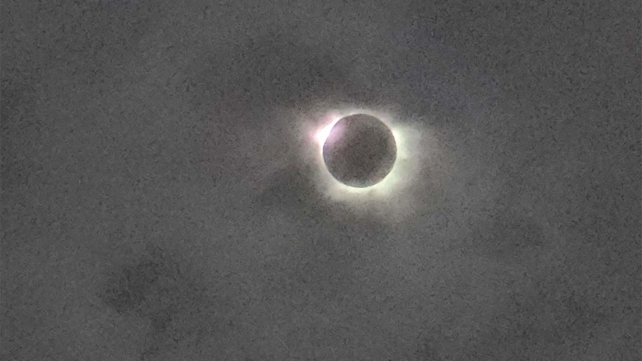 Cloudy eclipse