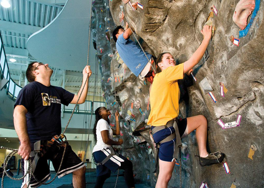 Climbing wall at ARC