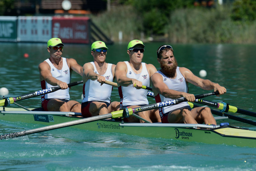 Seth in stroke position in men's-4