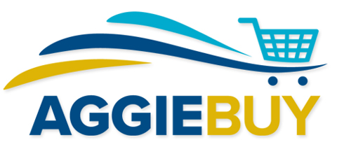 AggieBuy logo, with shopping cart.