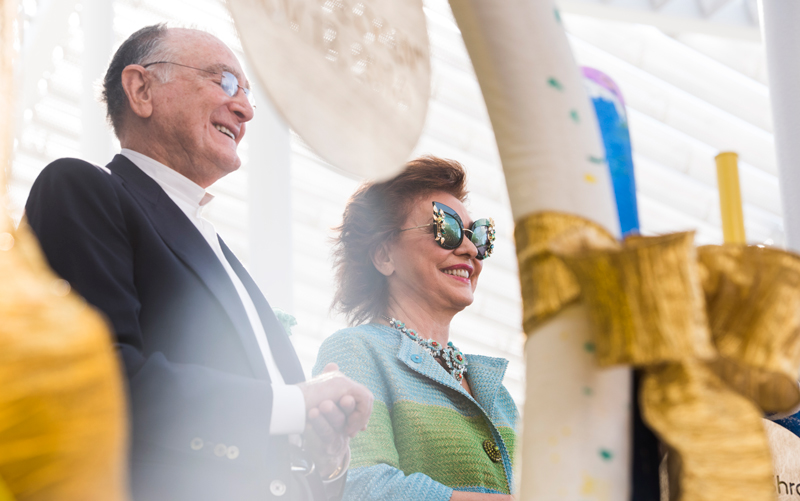 Jan Shrem and Maria Manetti Shrem at ribbon cutting.
