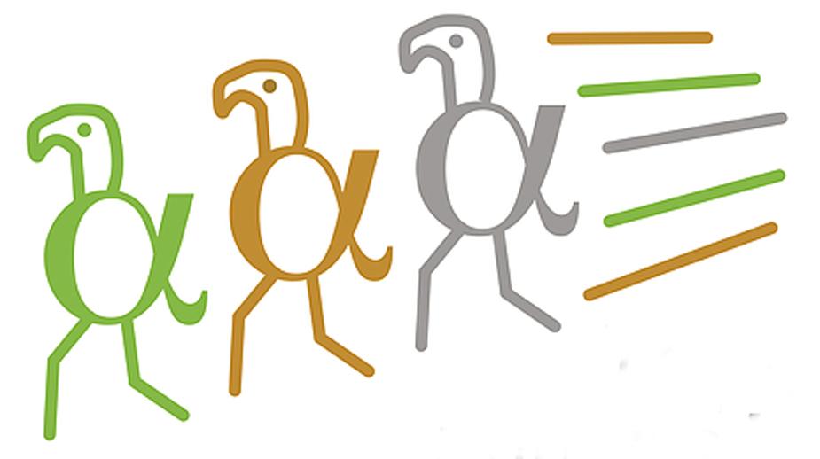 physics symbol made to look like turkey (three of them)