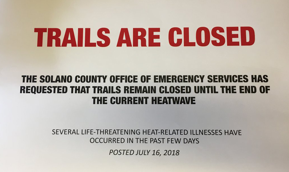 "Trails Are Closed."