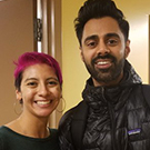 Natalie Rojas with Hasan Minhaj