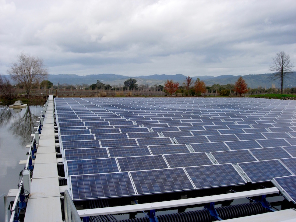 floating solar array