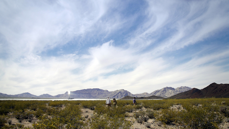 scientists in desert