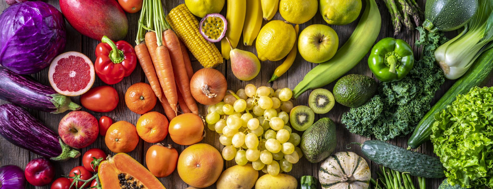 A collection of healthy fruits and vegetables