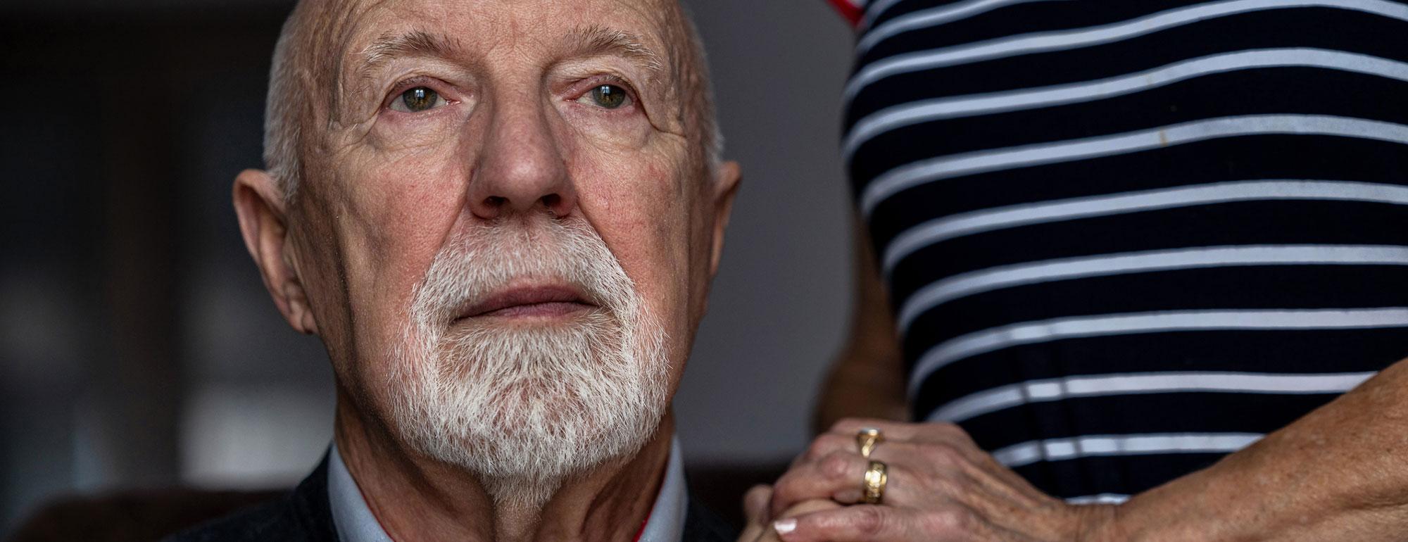 An older person staring into the abyss