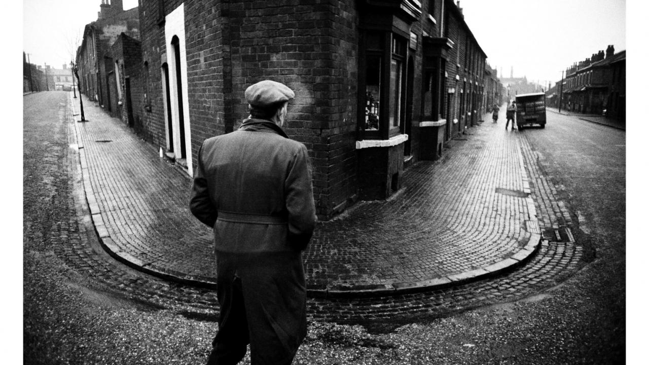 black and white street photo