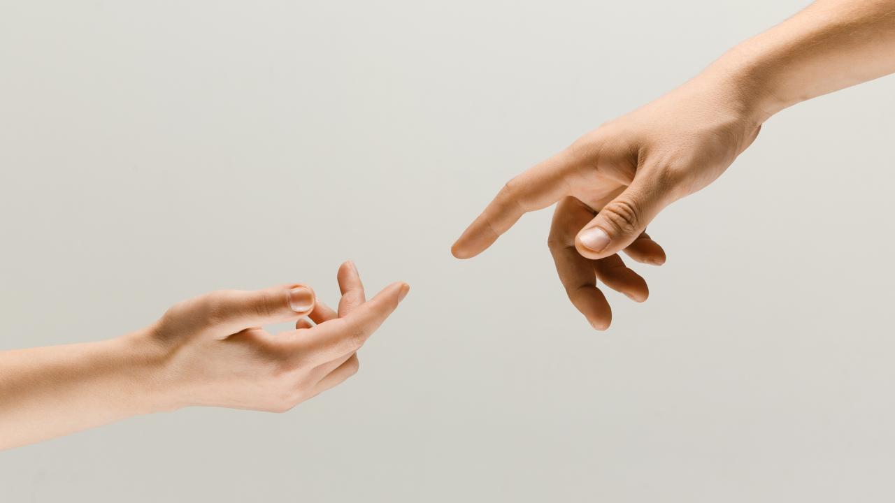 touching hands