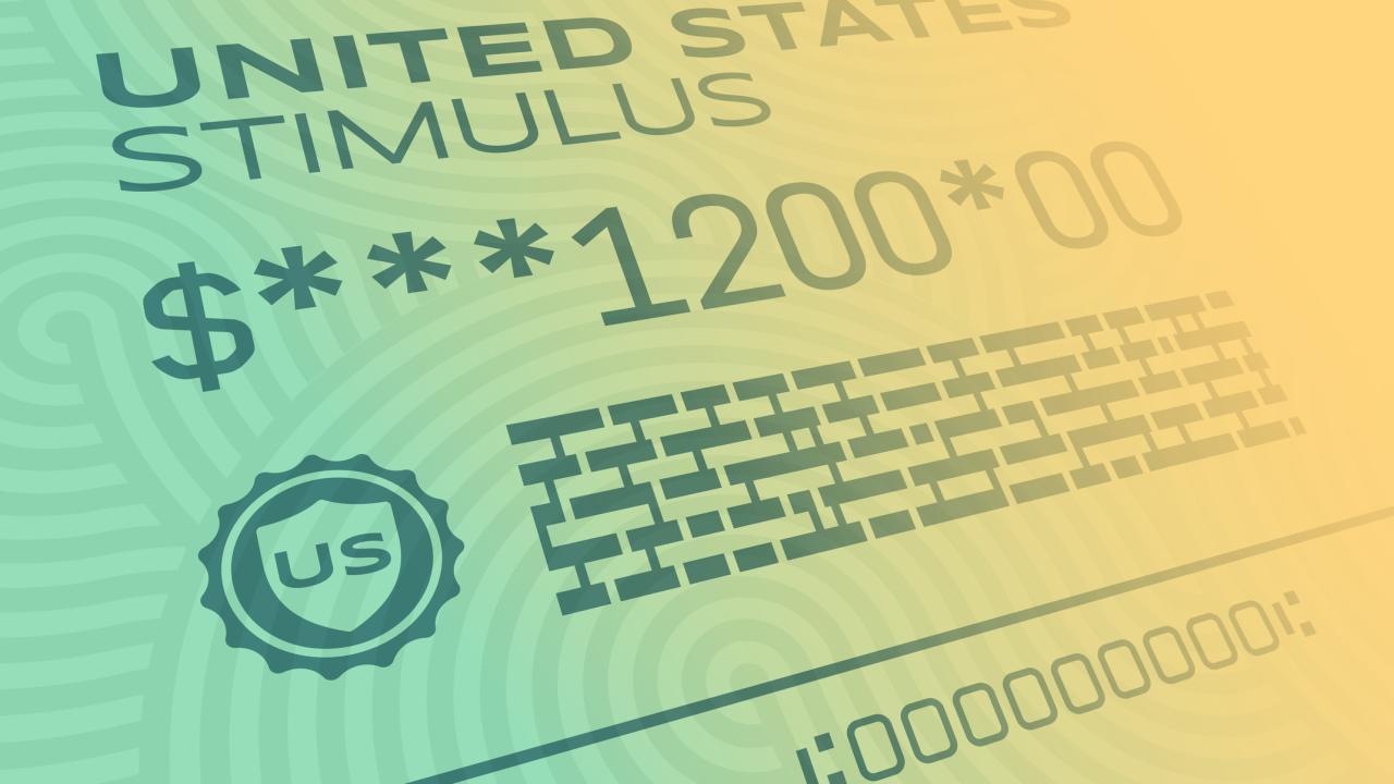 Stimulus check depiction