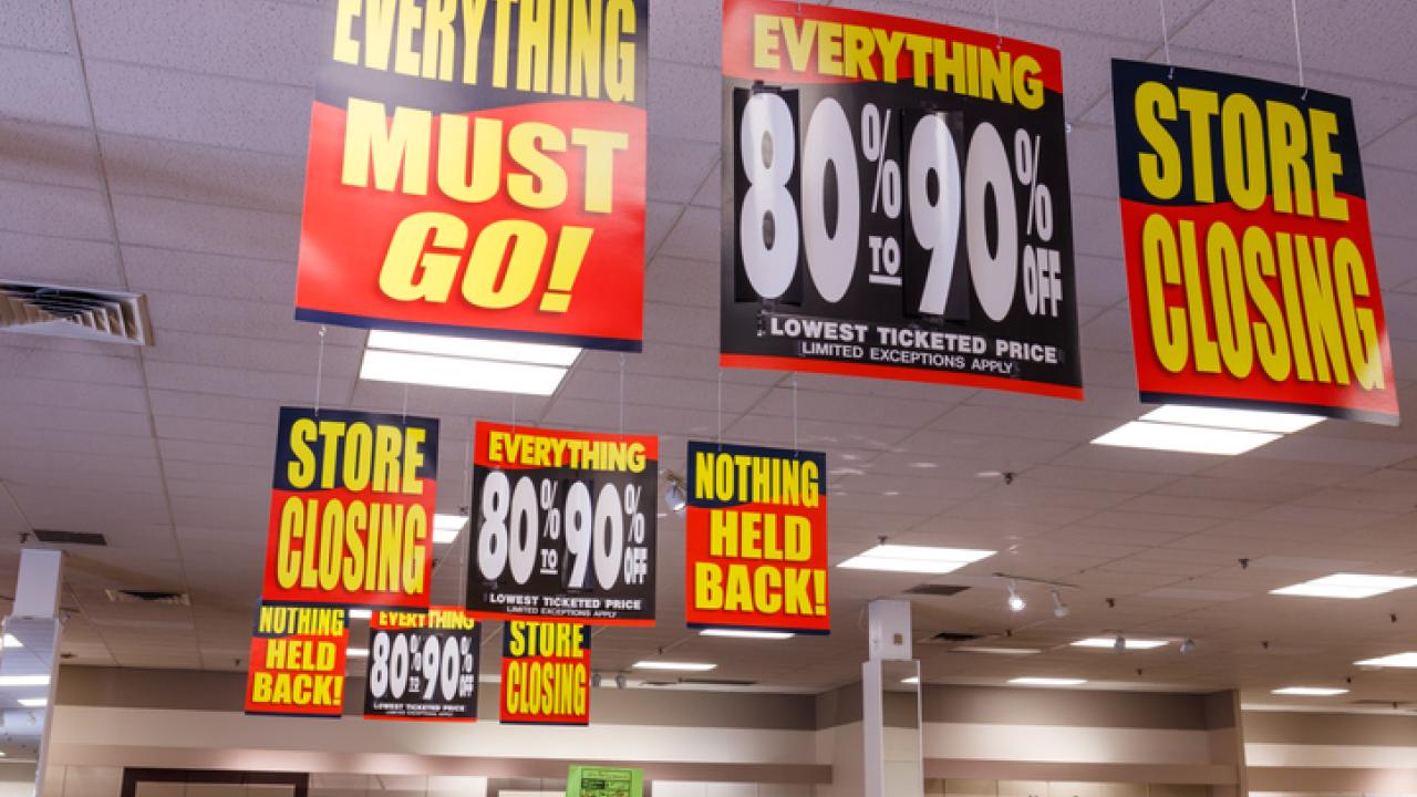 store closure signs