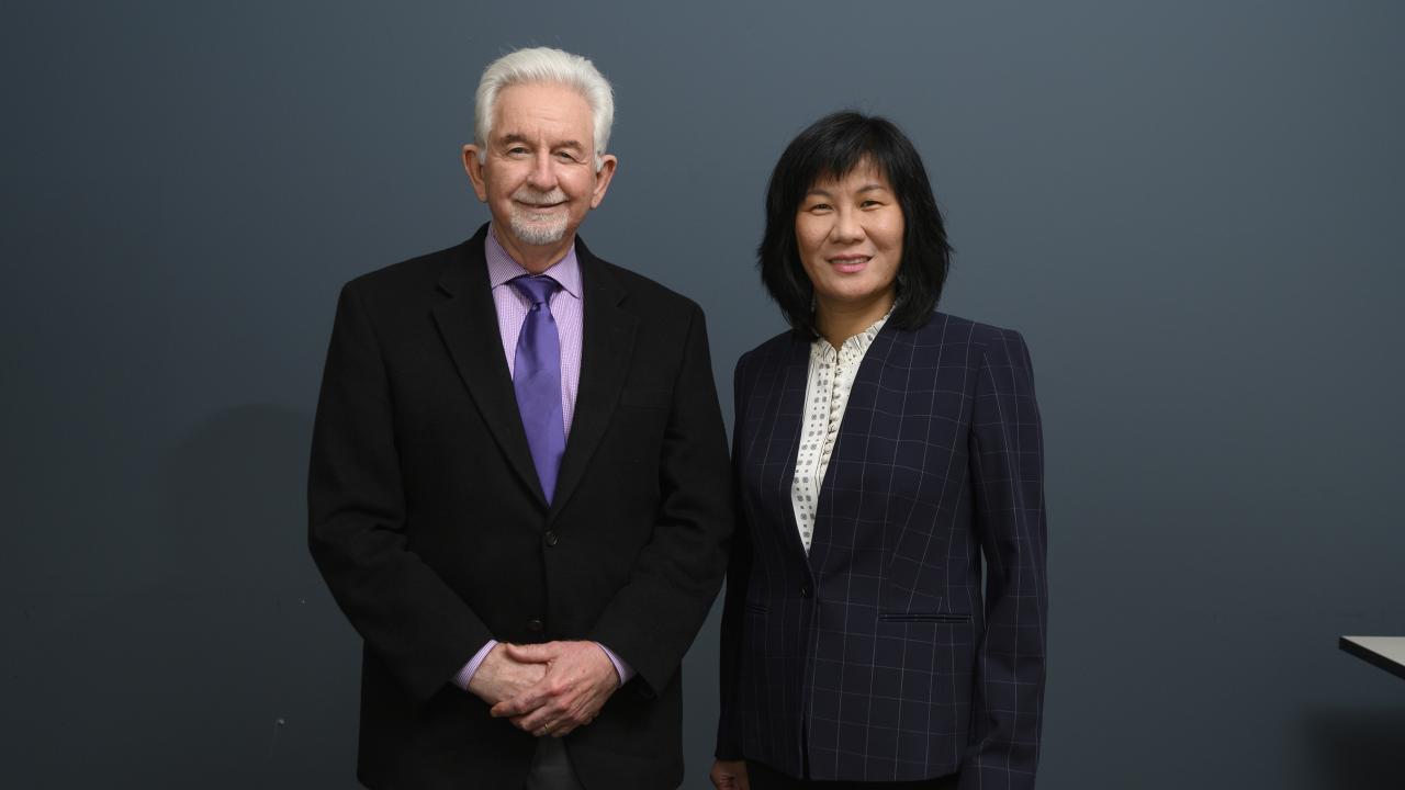 Professors Cameron Carter and Li Tian. 