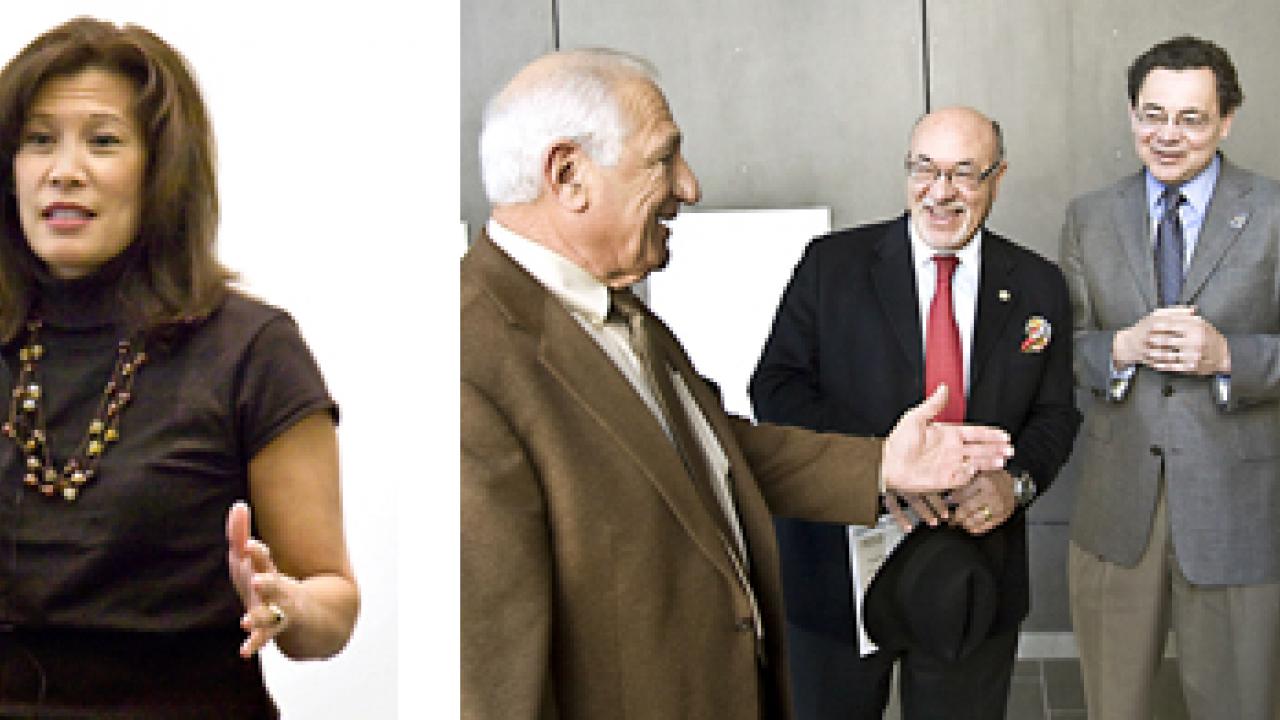 Photos (2): Tani Cantil-Sakauye (alone) and with Bernard Orsi,
Yeoryios Apallas and Dean Kevin R. Johnson