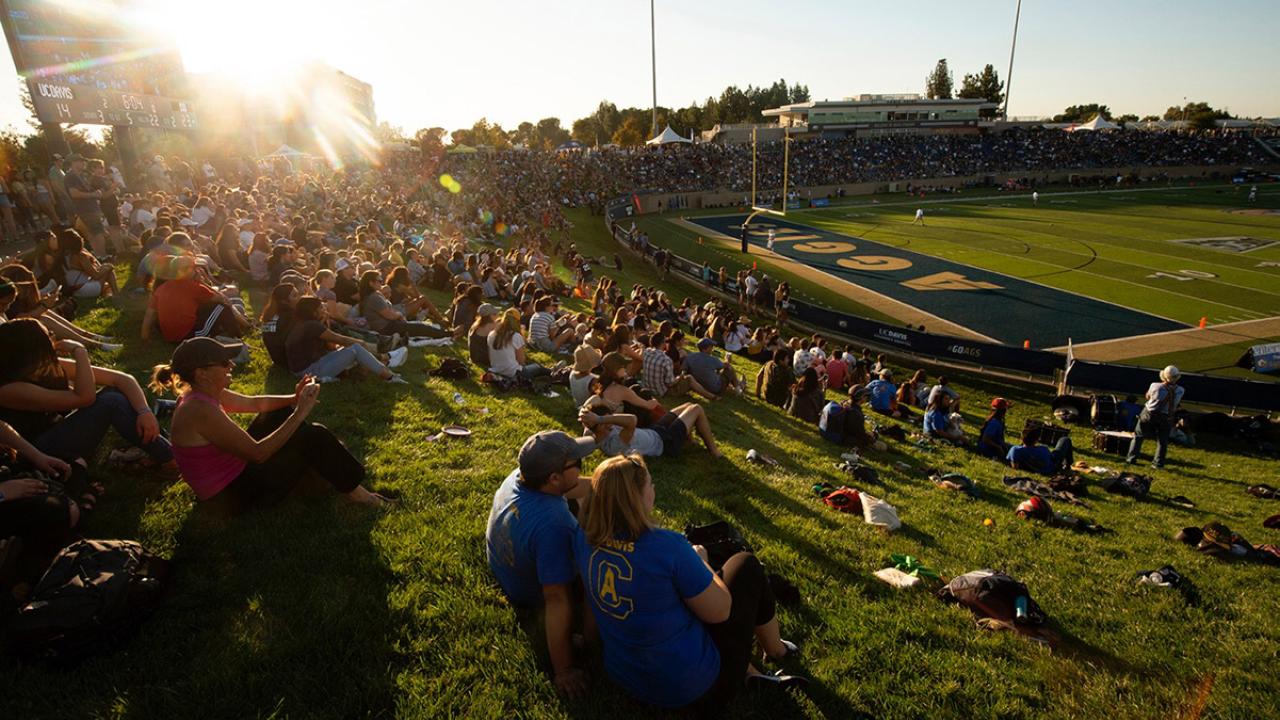 Aggie Stadium during the Homecoming football game.