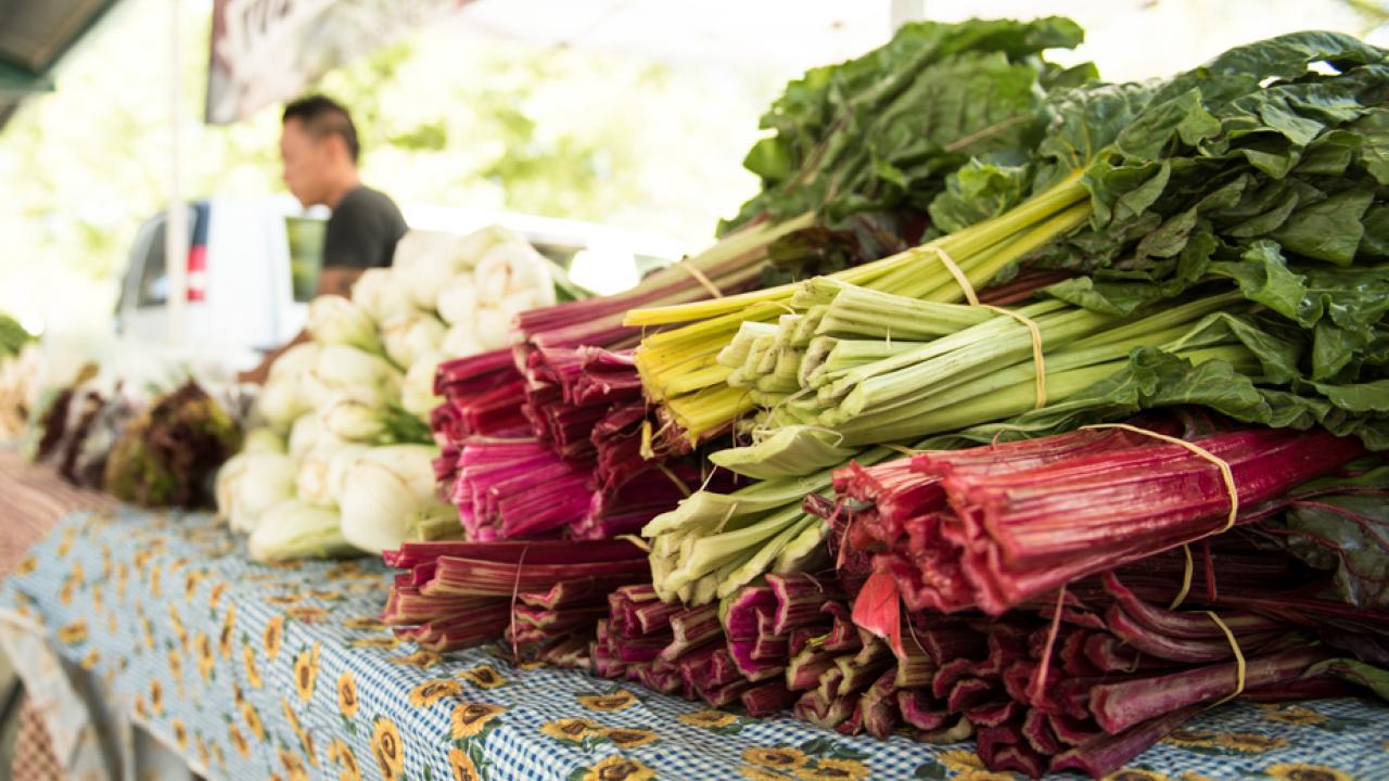 Produce on table.