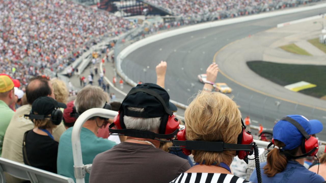 Fans at a race