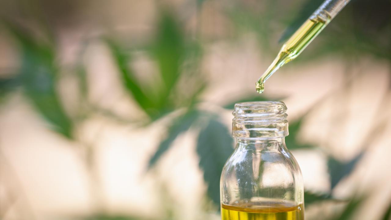 Hemp oil stock art