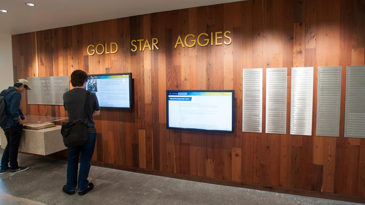 People look at the Golden Memory Book.