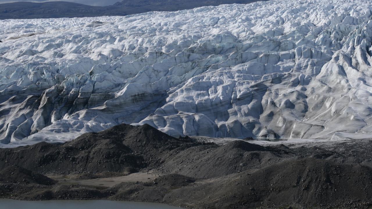 Greenland ice meets land