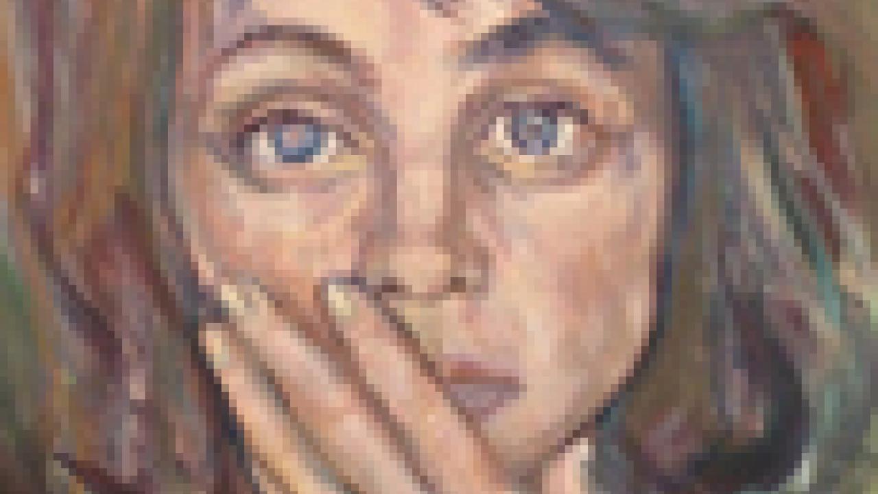 Image: Michael Rogers' "Hazy Eyed" acrylic (cropped)
