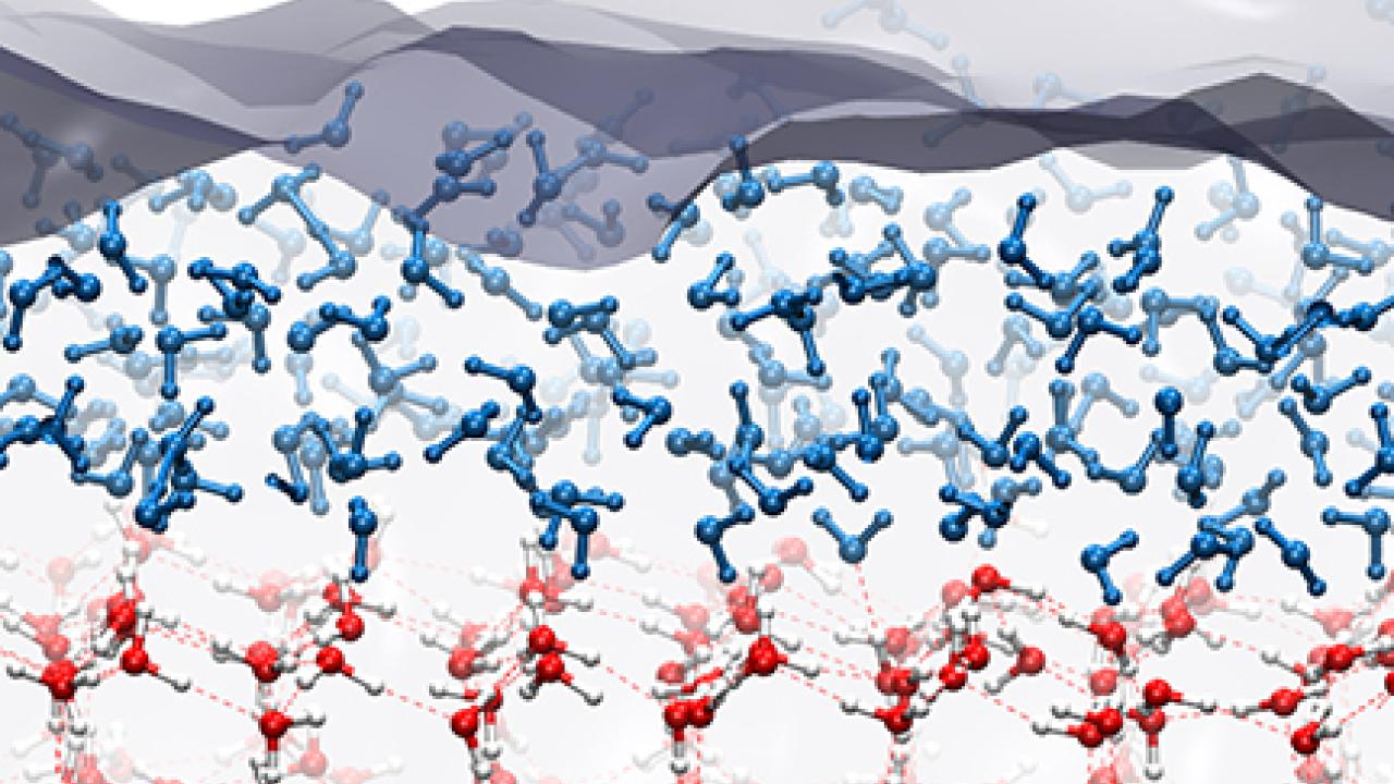 Computer model of melting ice