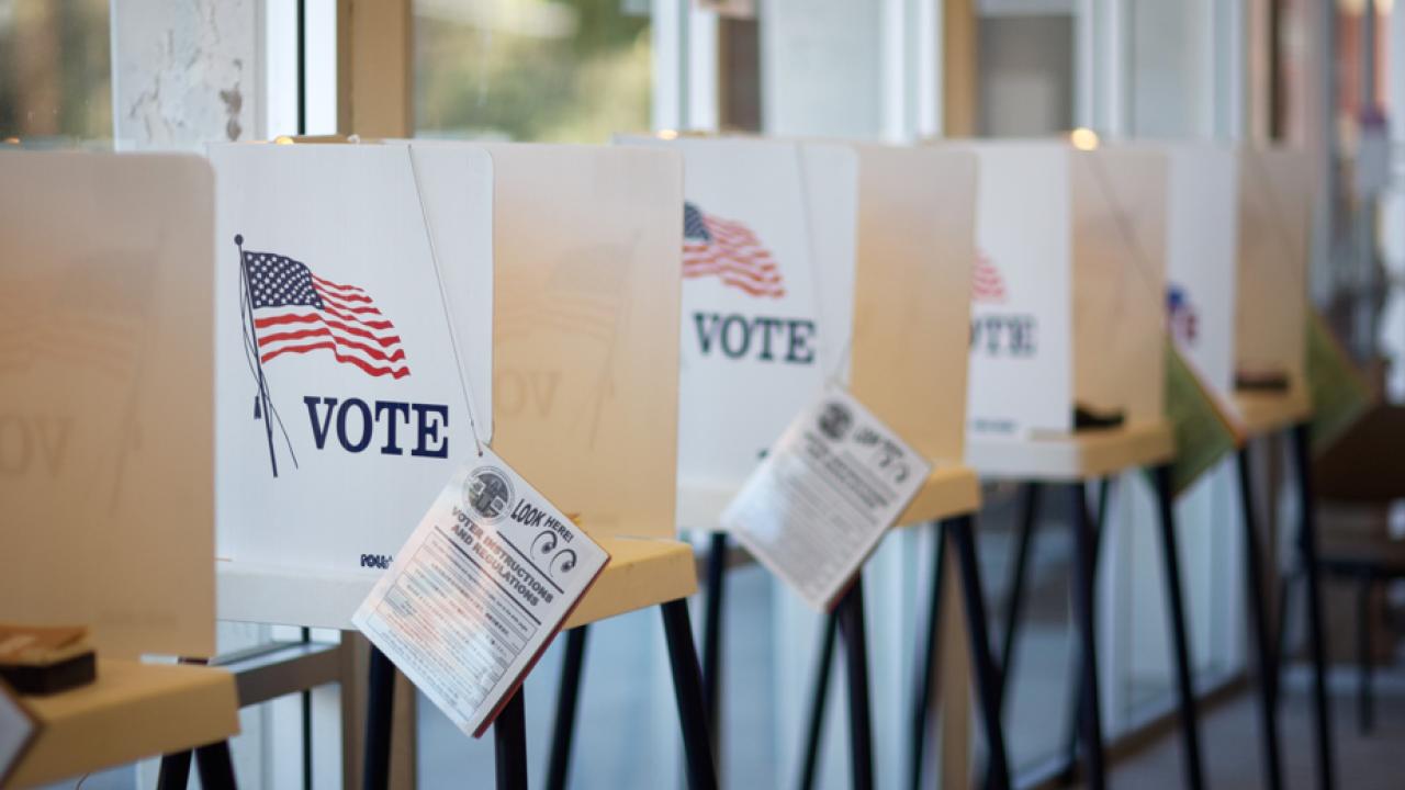 Photo: Voting booths.